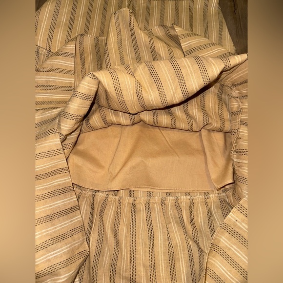 Elegant Tan Striped Maxi Dress - Picture 8 of 12